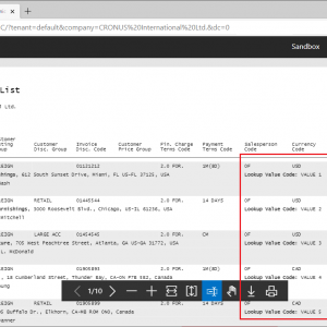 Addendum #01 – Scenario 0032 ‘Test that lookup value shows on standard Customer – List report’