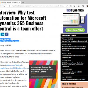 Interview: Why test automation for Microsoft Dynamics 365 Business Central is a team effort